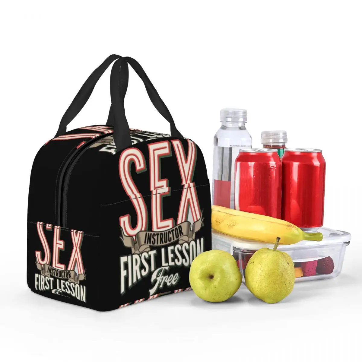 Erwachsene zertifizierte Sex lehrer erste Lektion kostenlos lustige Lunch Bag Isolier packung Aluminium beutel Mahlzeit Pack Eis beutel Bento Handtasche