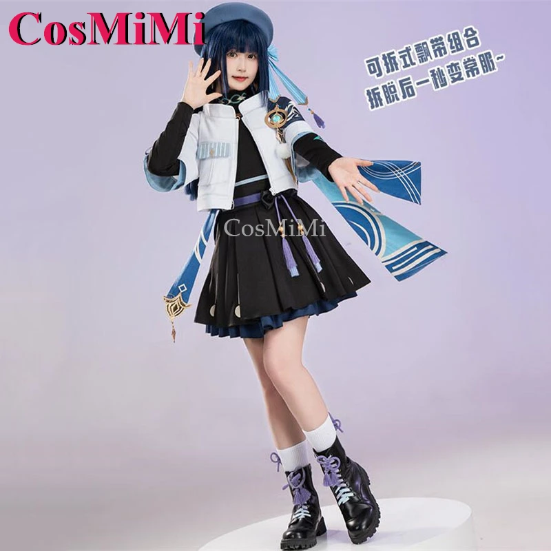 CosMiMi Wanderer Cosplay Game Genshin Impact Costume Boom Boom Little Round Hat Daily Outfit Carnival Party Role Play Clothing