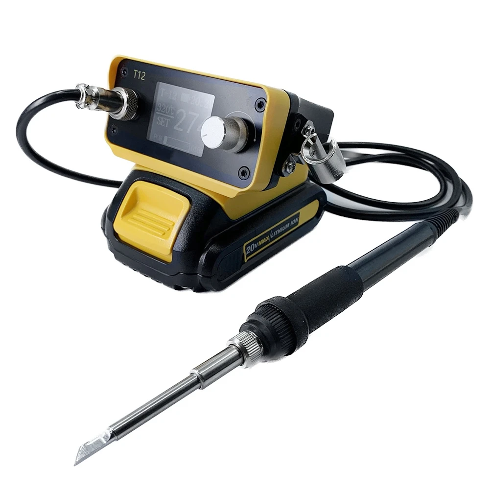 

T12 Cordless Soldering Iron Station 70W Power Parts For Dewalt 20V Max Li-Ion Battery DIY Electric Digital Soldering Station