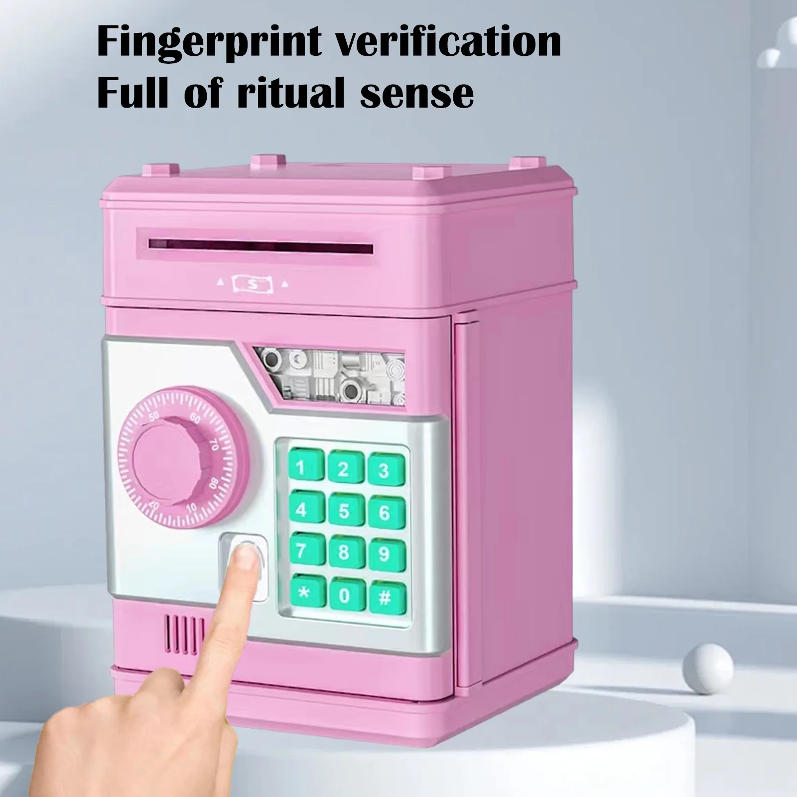 Fingerprint Combination Box Piggy Bank Children's Piggy Bank Toy Saving Closure Stopper Cover Money Banking Toys Strong Cash Box