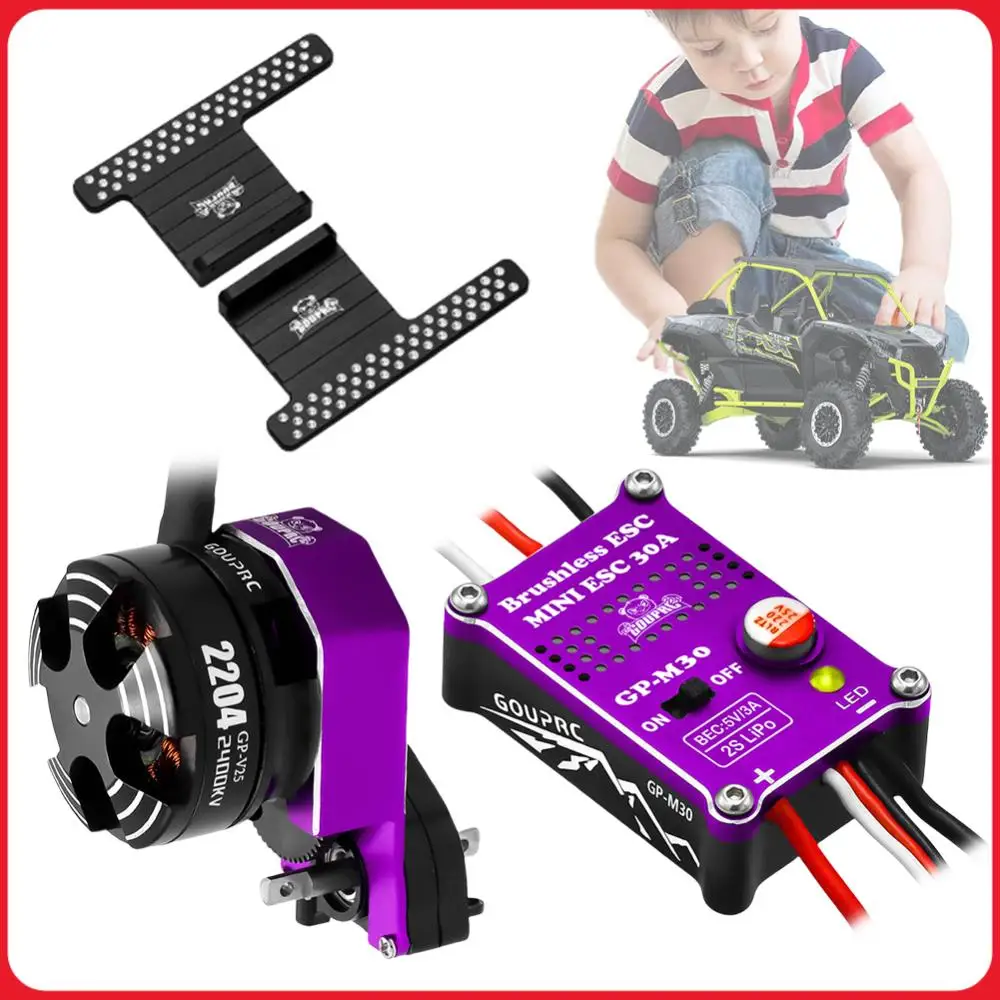 

2204 2400KV Brushless Outrunner Motor with Transmission & 30A ESC for SCX24 RC Crawler Axial 1/24 RC Car Truck
