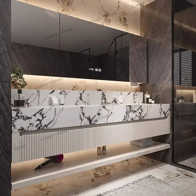 ld Modern Vanity Bathroom Cabinet Organizer Light Accessories Closet  Sink Drawer Meuble Salle De Bain Furniture