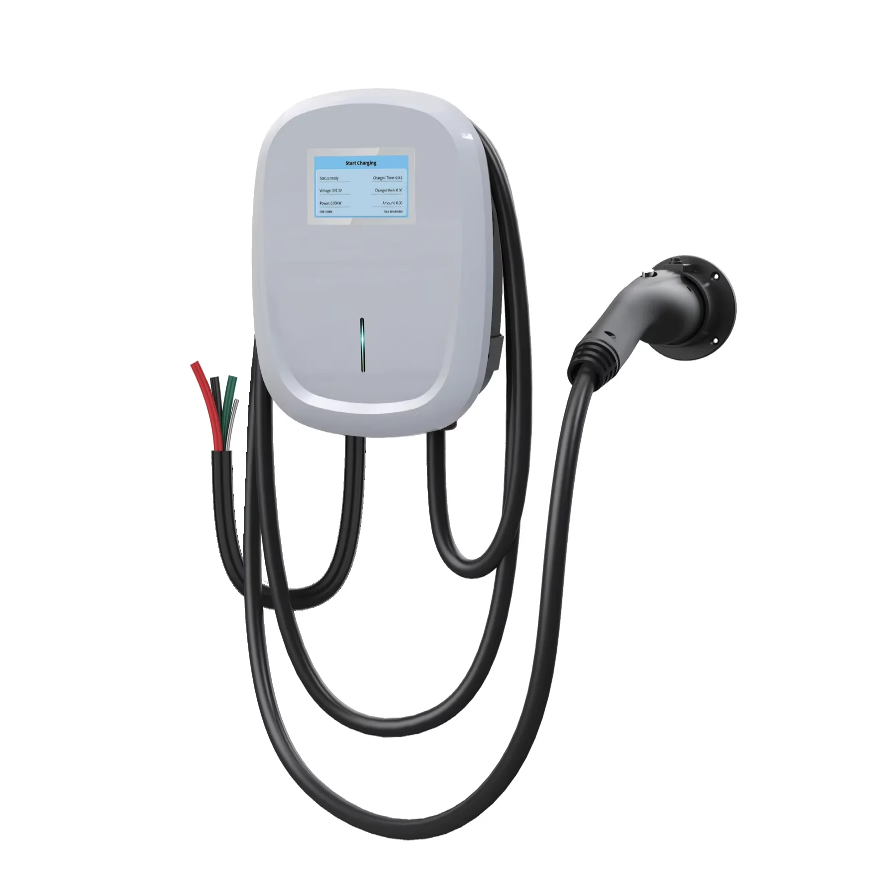 Waterproof AC Electric Car Charging Station 22KW Wallbox Type 2 EV Wall Mounted Charger Station