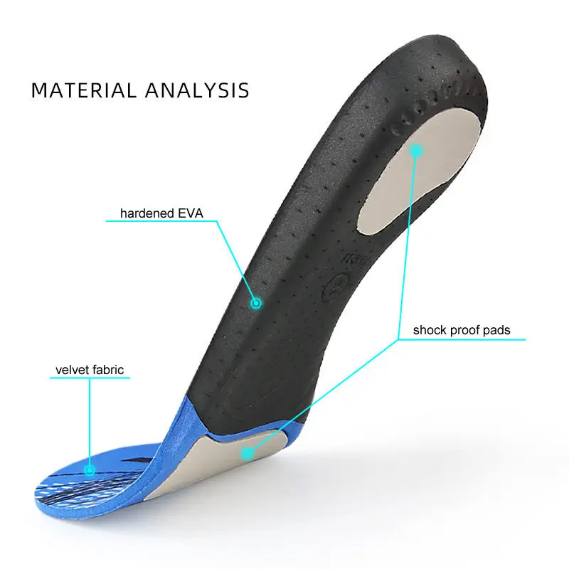 EVA Arch Support Insole Flat Foot Correction Men's and Women's Sports Shock-Absorbing Breathable Insole