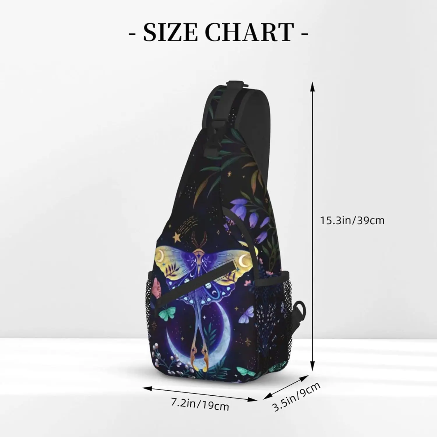 Butterflies Sling Bag Crossbody Sling Backpack for Women Men Travel Hiking Daypack Chest Shoulder Bag
