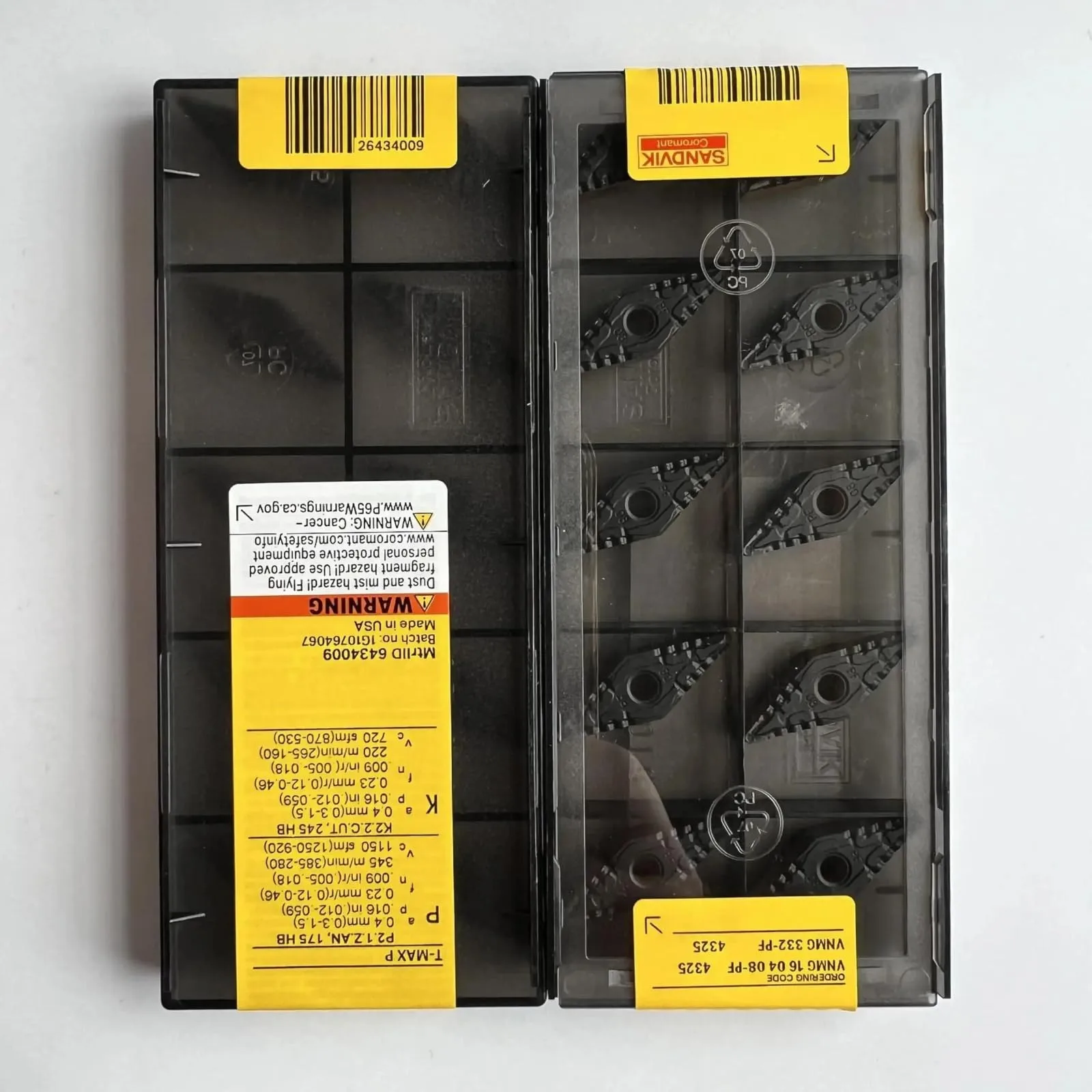 

Original SANDVIK / VNMG160408-PF 4325 / Hard alloy CNC Blade 10 Pcs