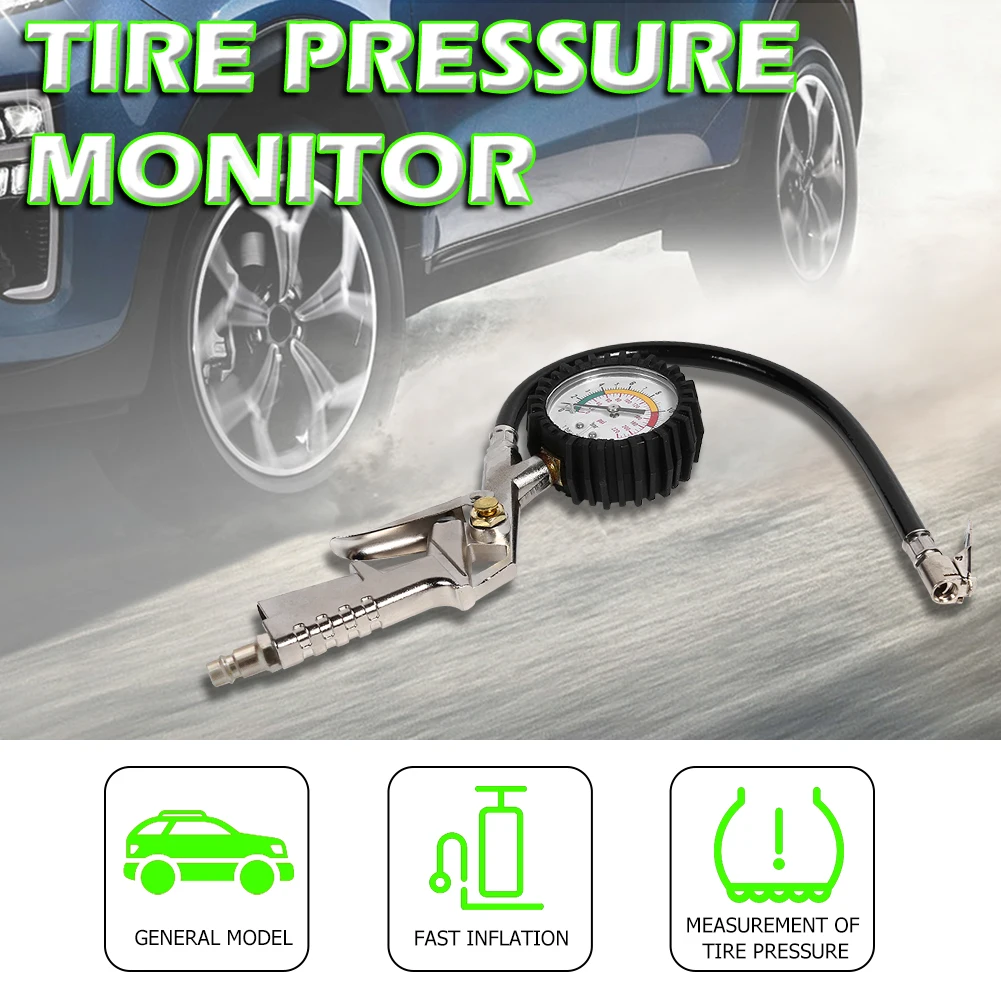 0-220psi Pointer Car Tire Pressure Gauge Meter for Truck Motorcycle Tyer Pump