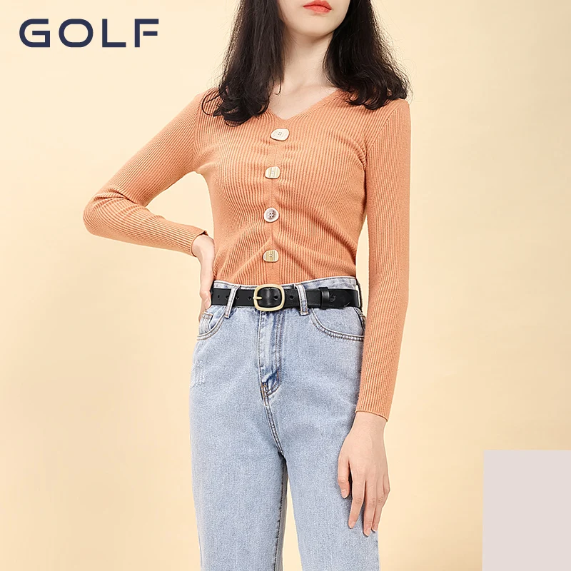 GOLF belt women's top layer cowhide retro simple needle buckle Korean version trendy fashion pants belt