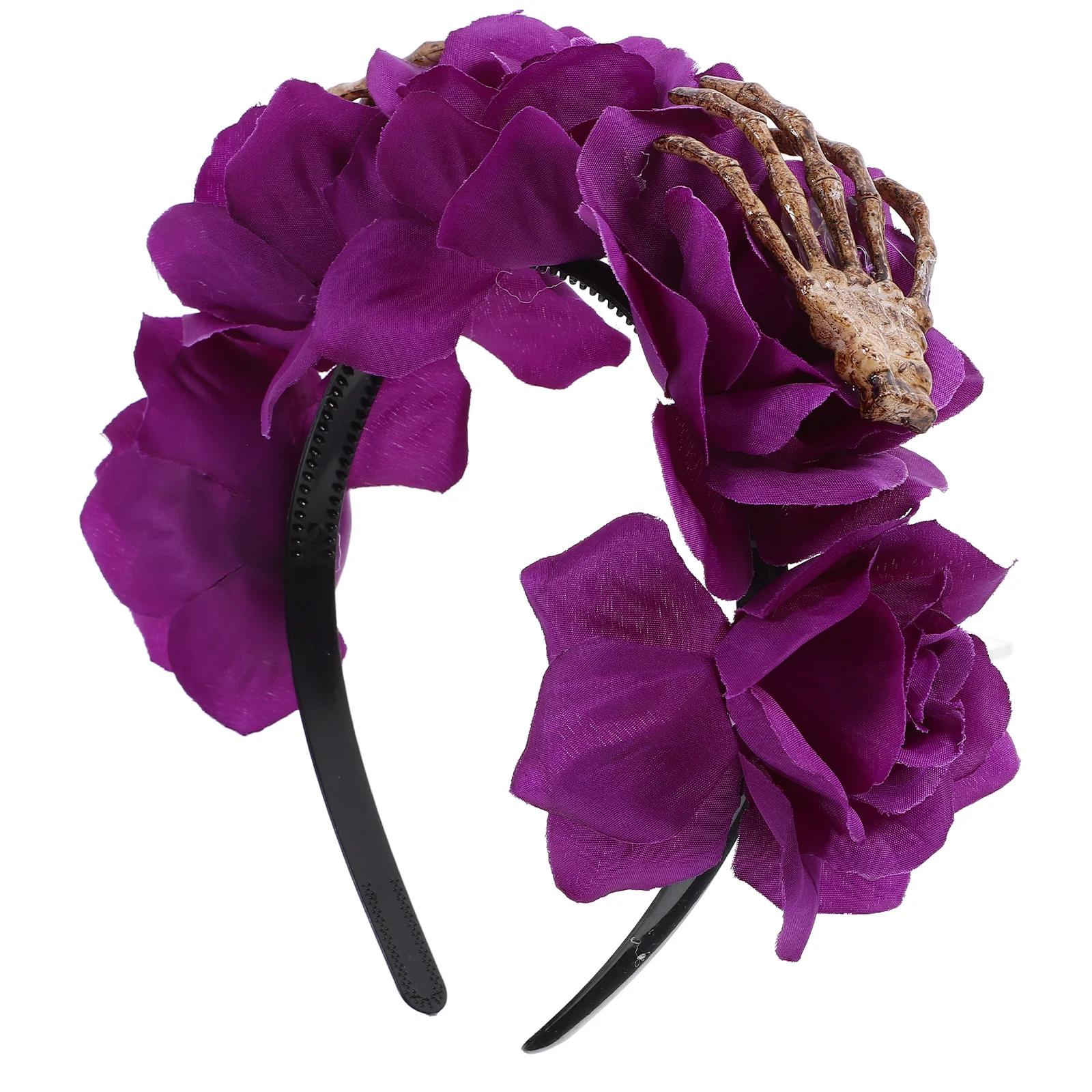 

Halloween Headband Ghost Claw Artificial Rose Cosplay Hair Hoop Party Accessory Performance Halloween Rose Headband