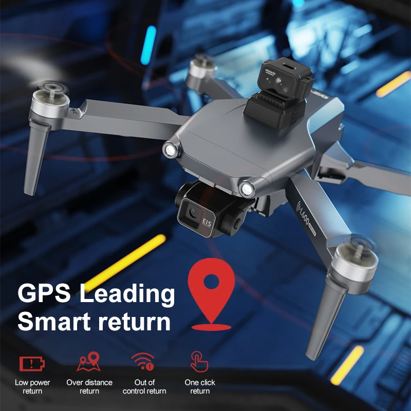 Drone professionale L600 Pro MAX 4K con fotocamera HD Gimbal a 3 assi 5G WIFI GPS Dron 360 °   Giocattoli quadricotteri RC FPV per evitare ostacoli