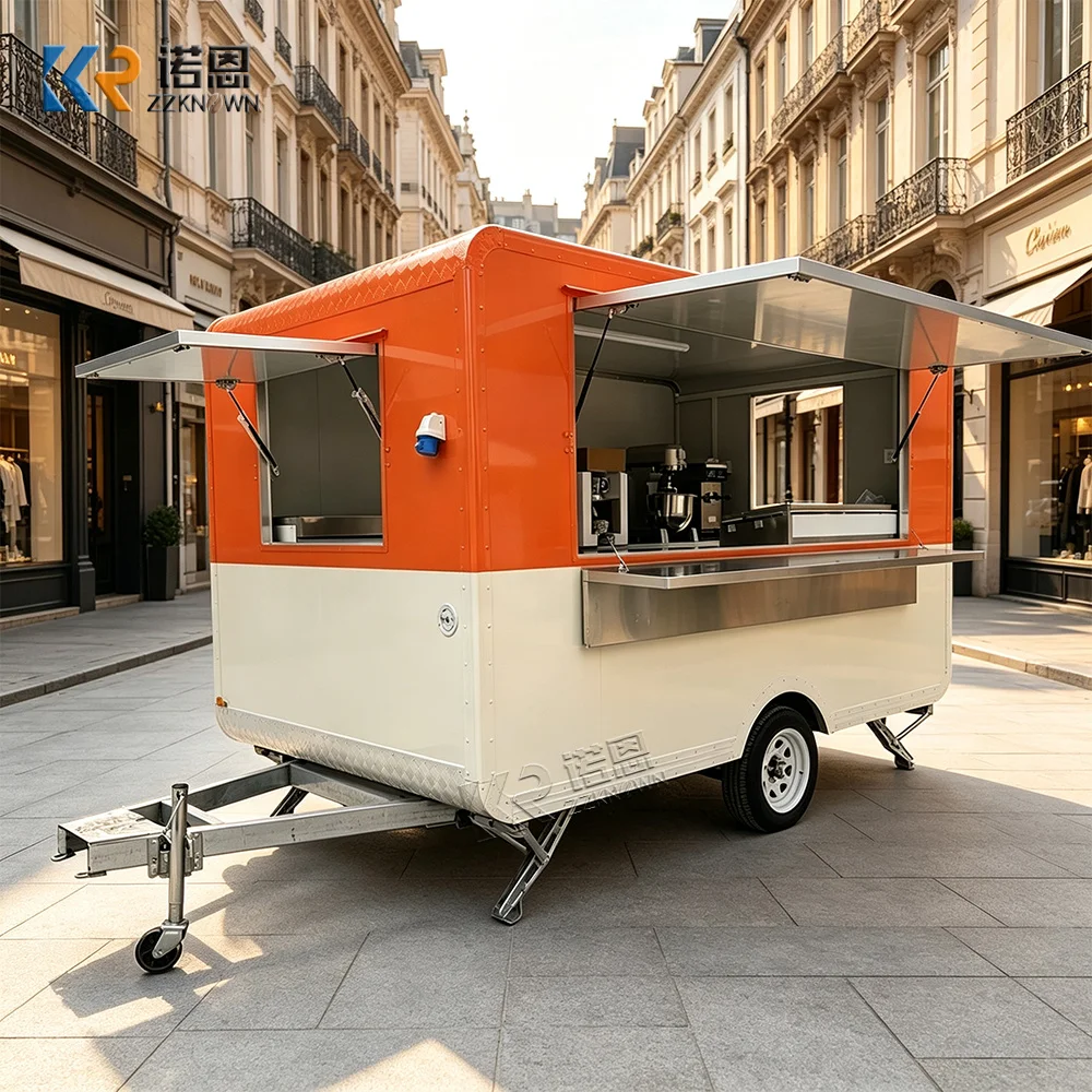 Cheap Food Truck Trailer Ice Cream Food Cart Mobile Commercial Small Food Trailer Food Trucks Used for Sale Cheap Usa