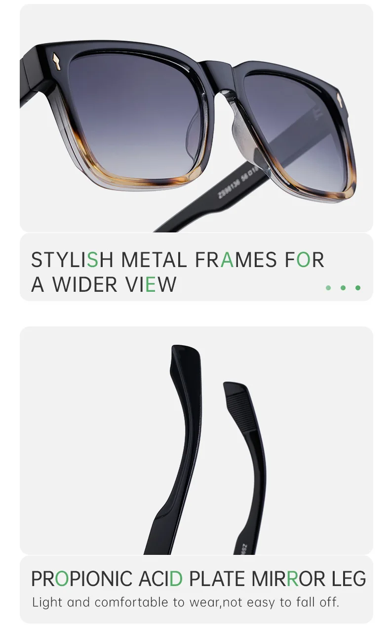 Neue quadratische Sonnenbrille für Männer Vintage Designer Sonnenbrille Frauen trend ige Luxus Retro Mode Brille Gafas de Sol Hombre Zonnebril – Detail 7