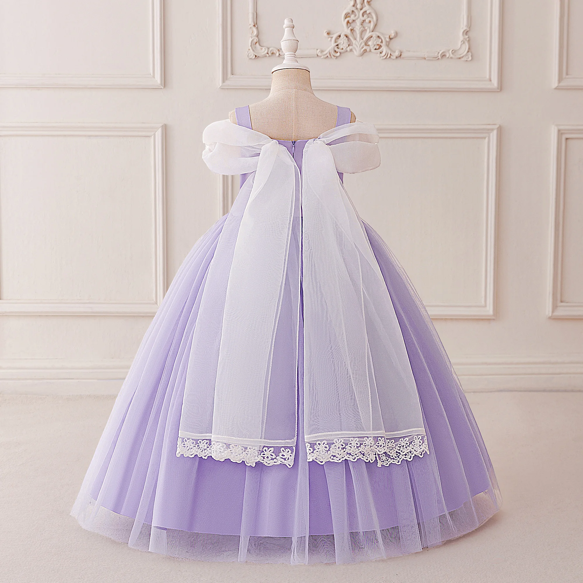 Sleeping Beauty Princess Girls Dress Carnival Cosplay Christmas Halloween Costumes Sequin Party Prom Dress Birthday Wedding Gown