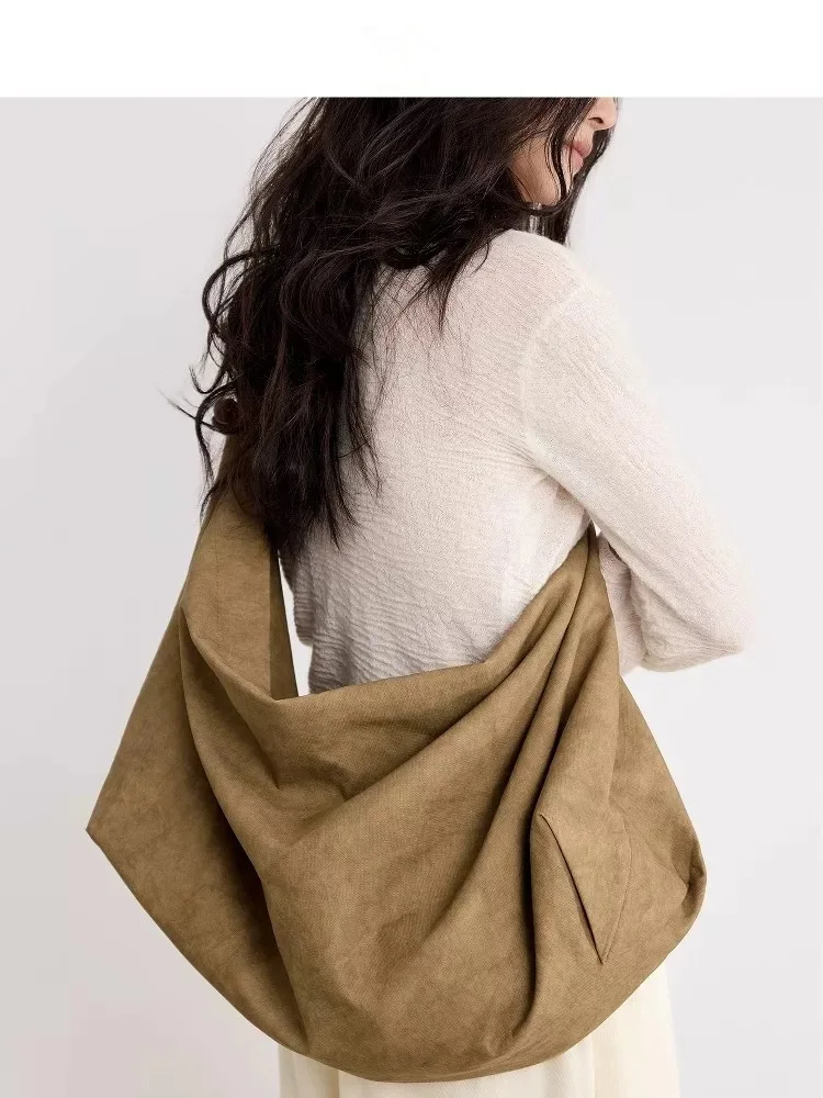 

Versatile Ins Large Capacity Tote Bag for Women 2025 New Korean Student Niche Single Shoulder Underarm Bags