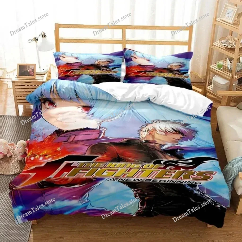 3D Printed Anime King of Fighters KOF Bedding Set Duvet Cover Bedroom Comforter Single Twin King _Size Quilt Cover Home Textiles