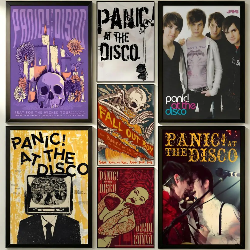 band Panic! at the Disco Poster Wall Sticker Poster Decal PP Material Self-Adhesive Waterproof for Living Room Home Wall Decor