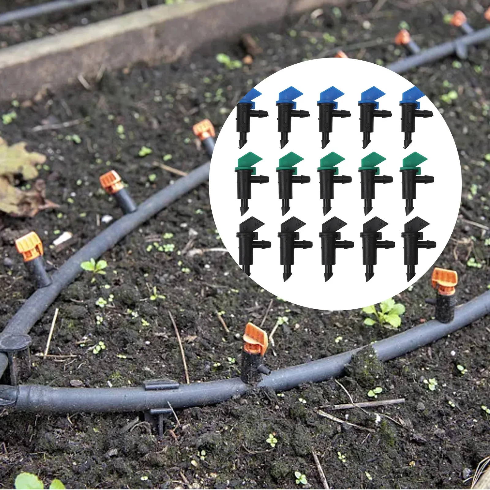 Water-Saving Drip Emitters For Efficient Gardening Customizable Watering Robust Shut-Off Valves For PE Pipes Equipment