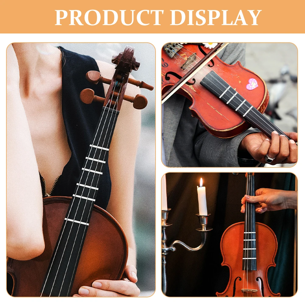 

4Pcs Violin Tape Self-Adhesive Fingerboard Stickers PVC for Violin Playing Improvement Practice Musical Instrument Guides