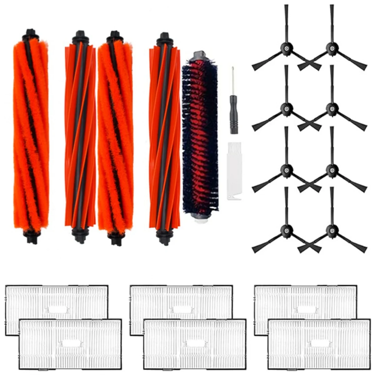 

Комплект аксессуаров для робота-пылесоса Roborock S8 /S8 +/ S8 Plus/ S8 Pro, двойная основная и боковая щетки, Hepa-фильтр, 21 шт.