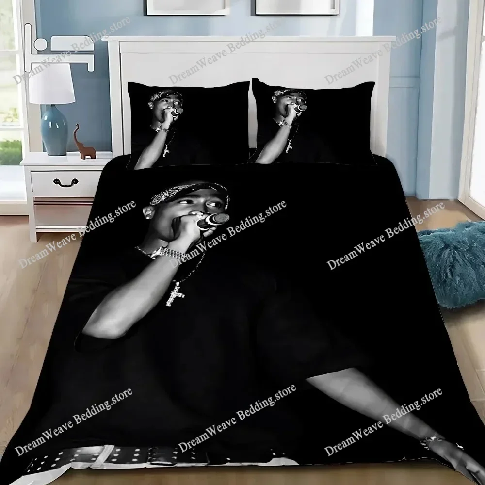 Exquisite 3D 2Pac Tupac Wallpaper Hip Hop Digital Printing Bedding Set Comforter Bed Youth Kids Girls Boys Luxury Gift519519