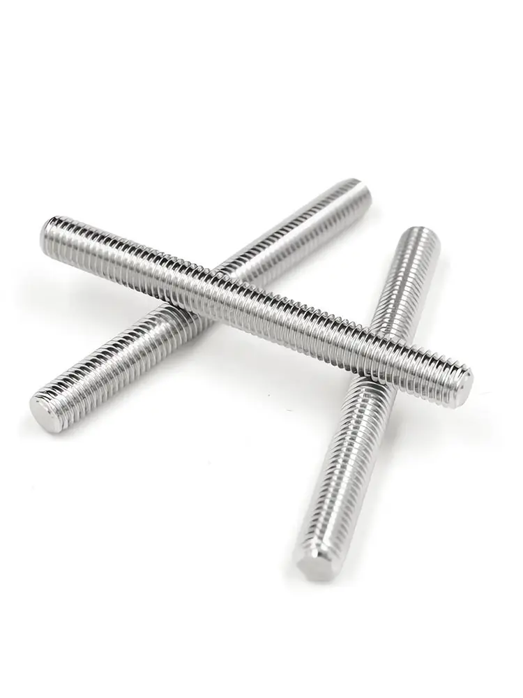 M2 M2.5 M3 M4 M5 M6 M8 M10 M12M14M16M18M20 304 Stainless Steel Full Thread Rod Screw Rod Headless Bolt Thread Full Threaded Stud