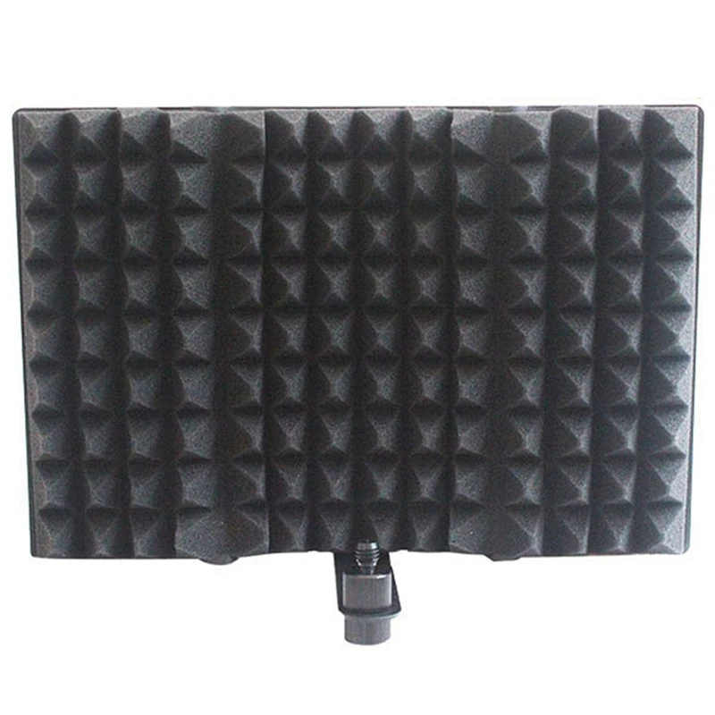 Mini Microphone 3 Panels Foldable Acoustic Screen Foam Part With Stand For Recording Live Broadcast LO-PS58