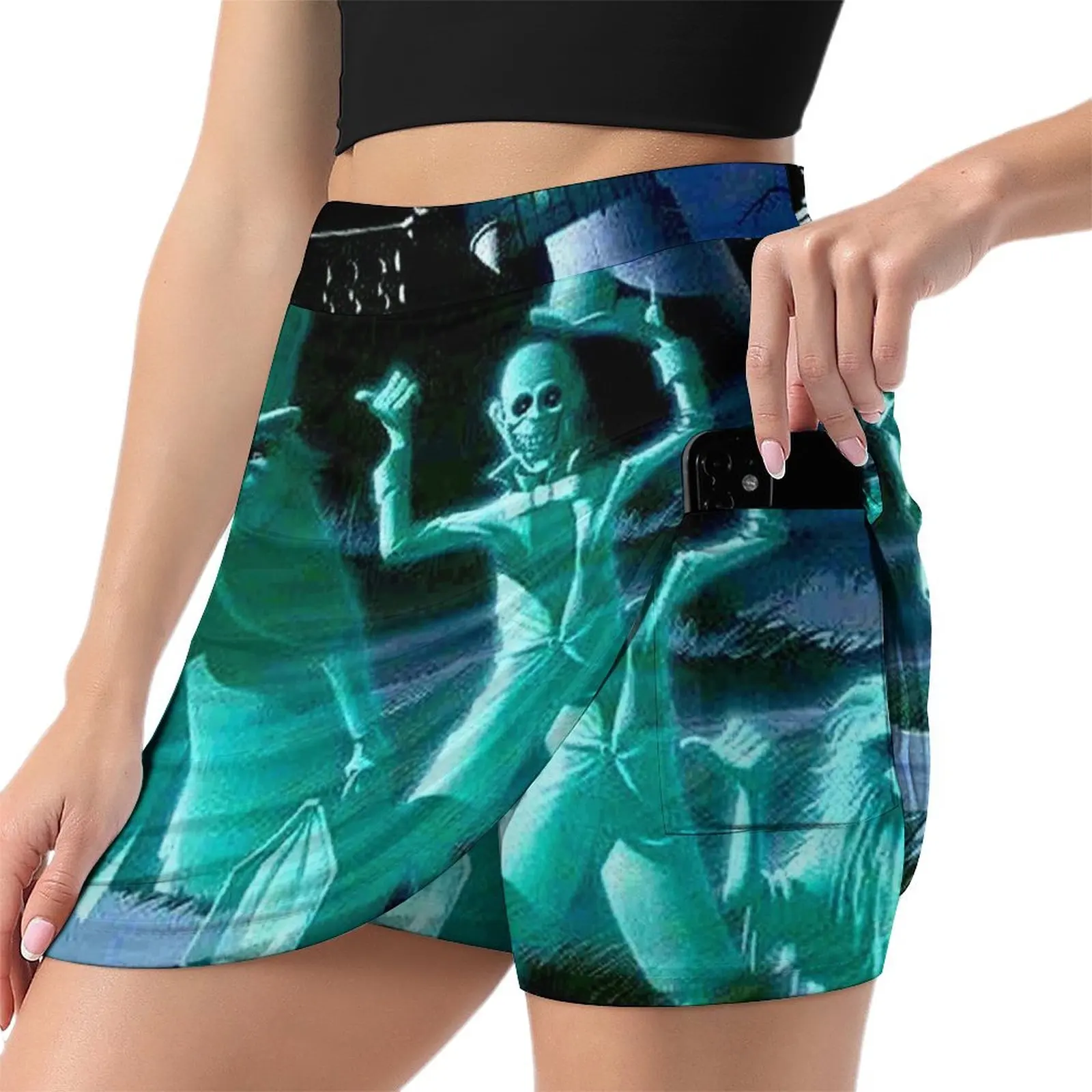 HAUNTED MANSION : Vintage Ghosts Advertising Print Mini Skirt summer dress women 2025 Short women′s skirts