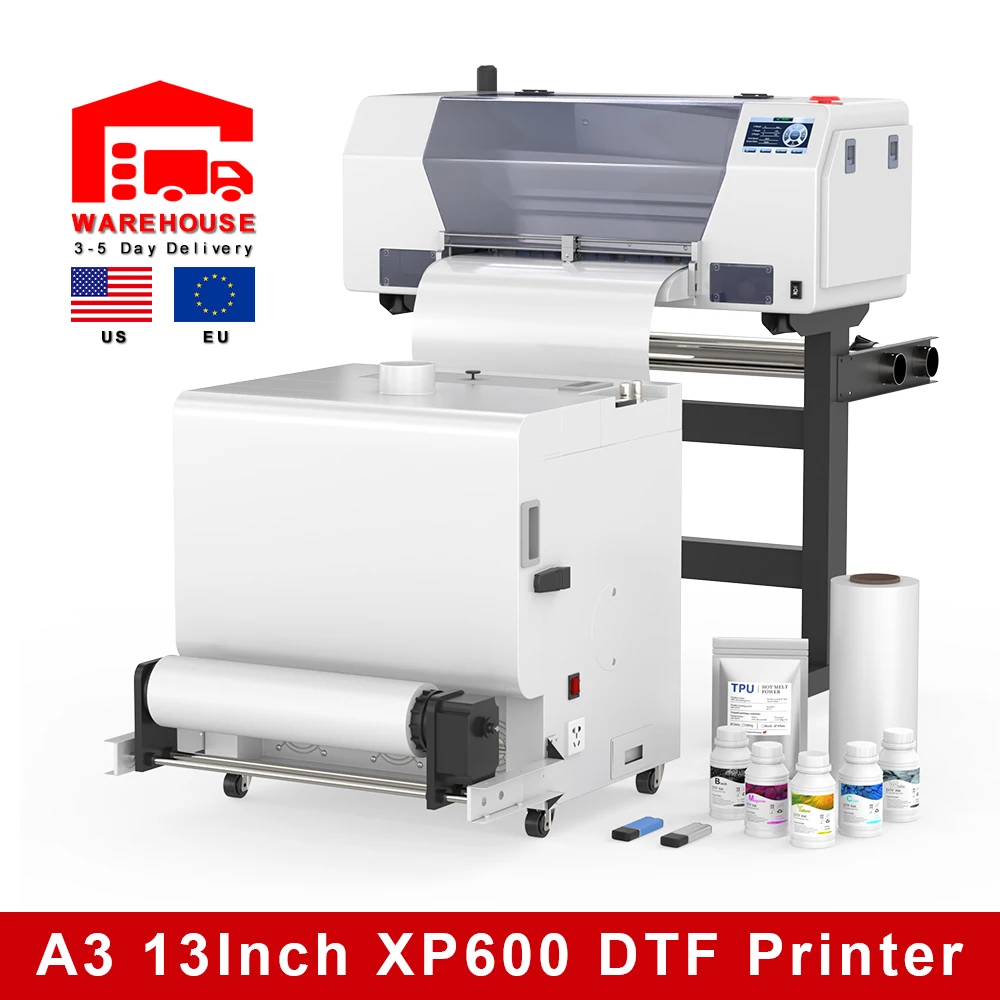 

A3 DTF Printer for Epson XP600 Printhead Direct to Film 13Inch DTF Printer with Powder Shaker For Clothes DTF Printing Machine