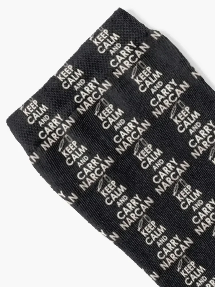 Keep Calm and carry Narcan Socks essential winter thermal Socks Woman Men's