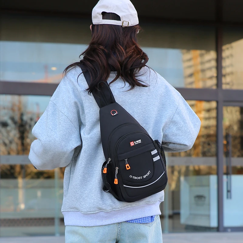 Bolsa de ombro de viagem multifuncional masculina portátil crossbody saco de peito durável confortável saco prático para todas as estações