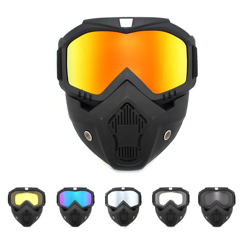 DulImaging-Lunettes de protection anti-buée et anti-vent, masque UV, masque réglable, poignées amovibles, CS, Paintball