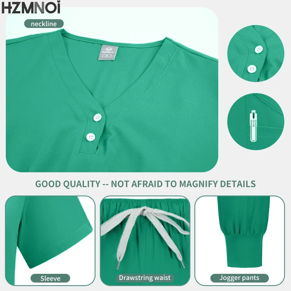 医療スクラブ看護手術用ガウン高品質弾性スクラブヘルスケア薬局無地制服卸売作業服ユニセックス