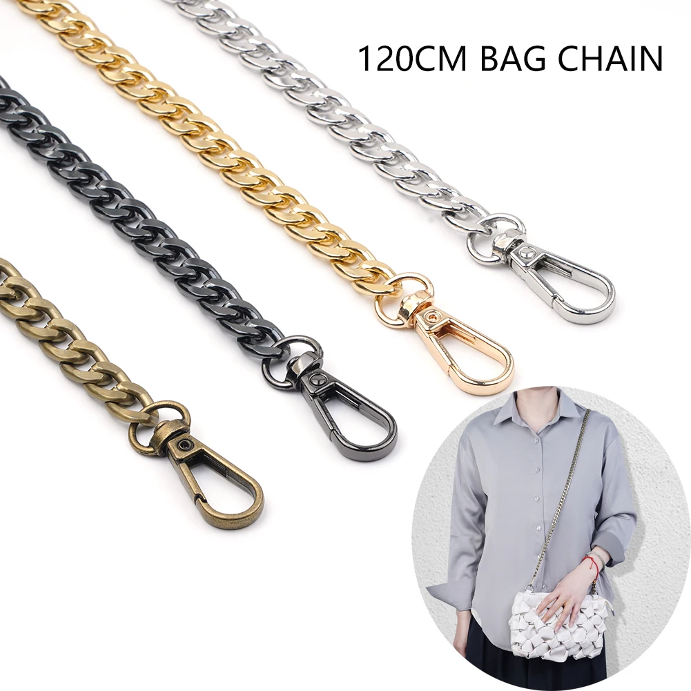 Metal Alumínio Bag Chain Parts, Acessórios para Ombro Crossbody Handbag, Correias destacáveis artesanais, DIY