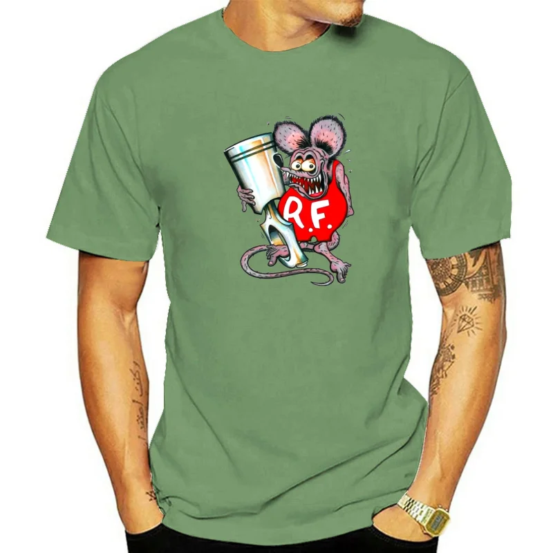 Rat Fink Piston Hot Rod V8 T-Shirt carby carburettor  Holley Stromberg Edelbrock