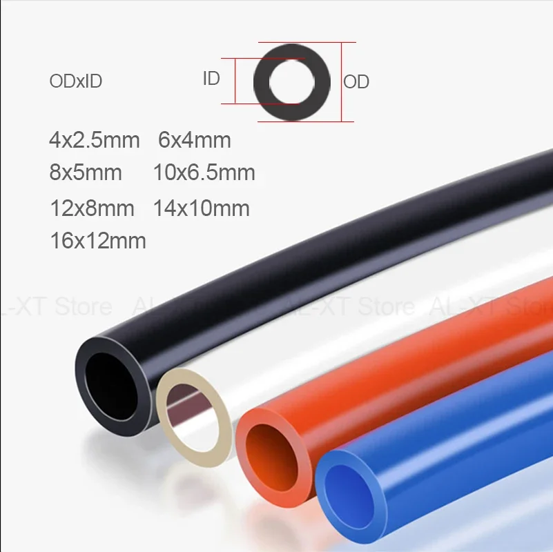 1/2/5/10M Pneumatic Tube Air Tubing Component Pneumatic Air Hose 4/6/8/10/12/14/16/18/20mm PU Pipe Compressor air hose Air Line