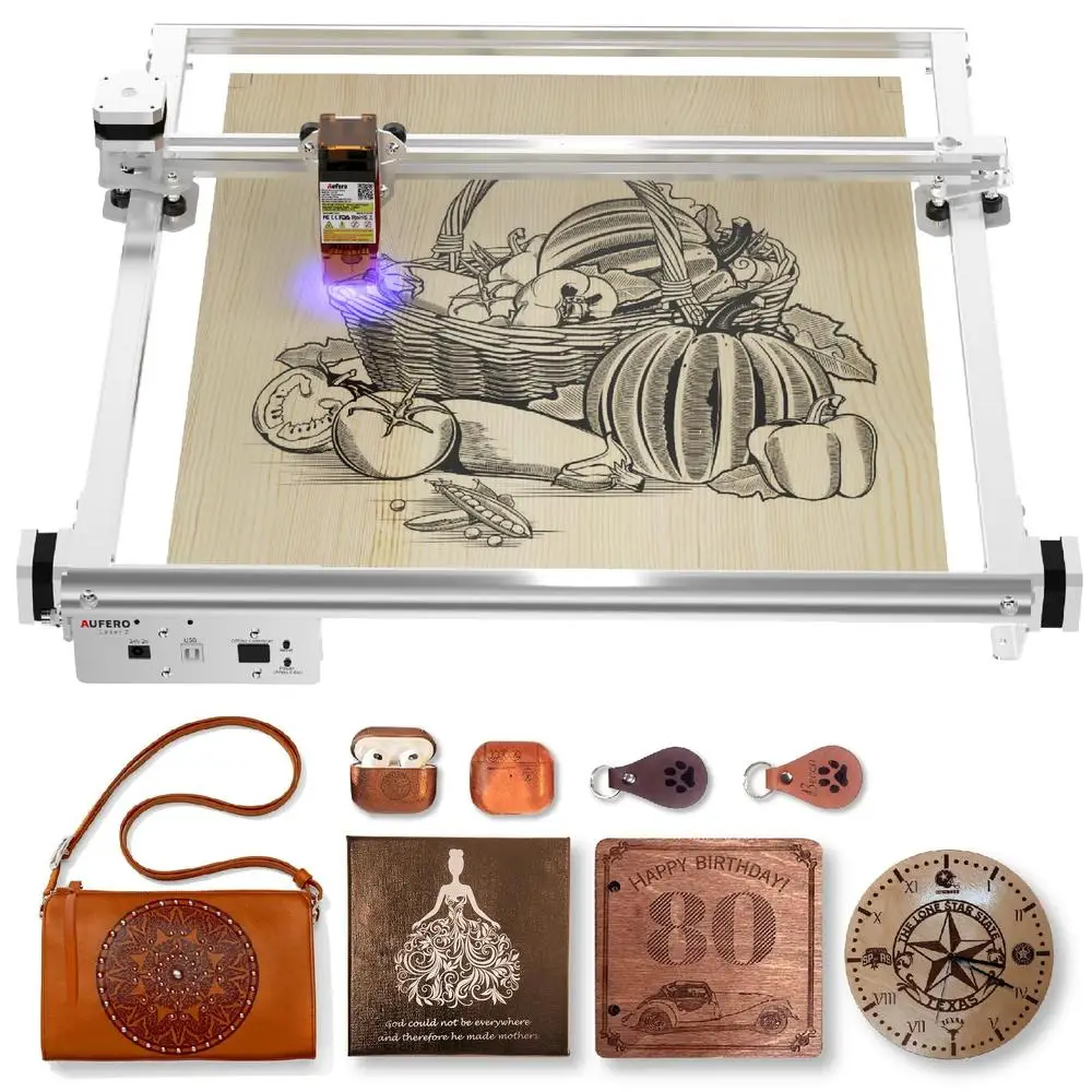 2W Laser Engraver Machine Wood Leather Engraving DIY Home Decor Class 4 15.7x15.7'' Area Quick Speed Mechanical Structure