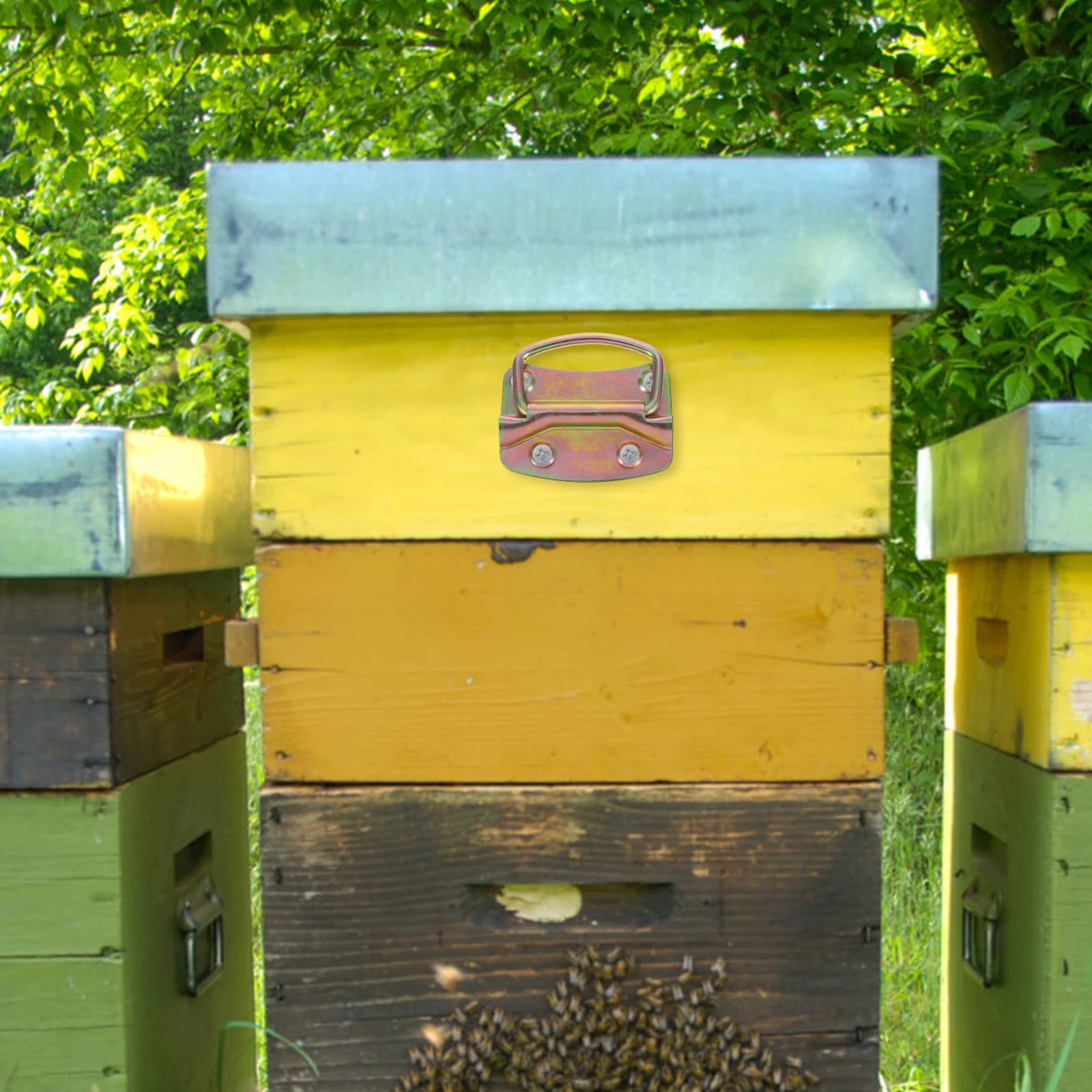 Picture 5: 4pcs Beehive Galvanized Iron Comfortable Grip Beekeeping Tools Supplies Beekeeping Flat Equipment Box Supplies