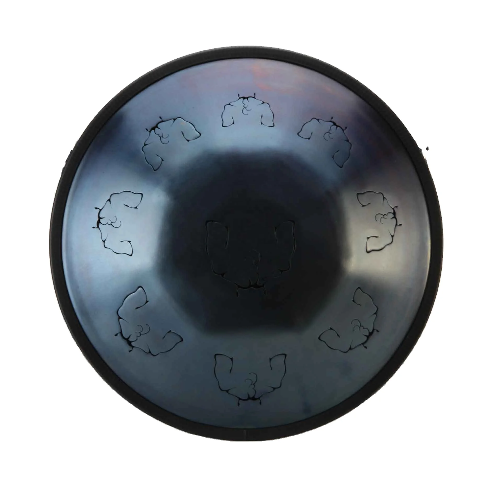 51cm Diameter Butterfly Engraved Steel Tongue Drum G‑AG Tone Percussion Instrument For Yoga Meditation Sound Healing Performance