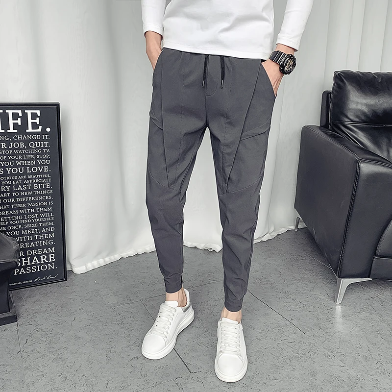 

Мужские летние тонкие брюки Slim Fit длиной 9/10, модные универсальные брюки Haome Harlan в уличном стиле, не мнущиеся, для повседневной носки