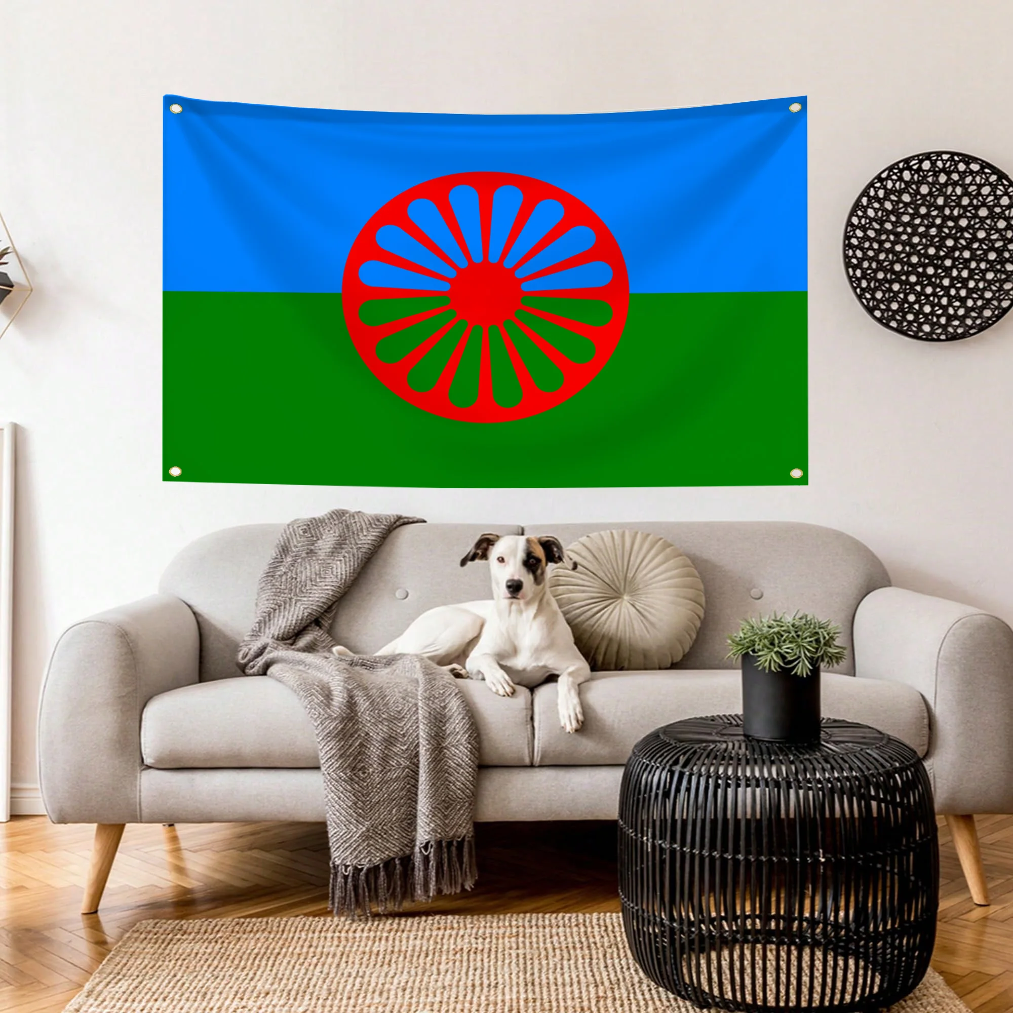 Flaga Cygańska Śmieszne Flagi Do Sypialni Dekoracje Domowe Dekoracje Zewnętrzne Niestandardowy Pokój Y2k Ściana Spersonalizowany Projekt Ogrodu