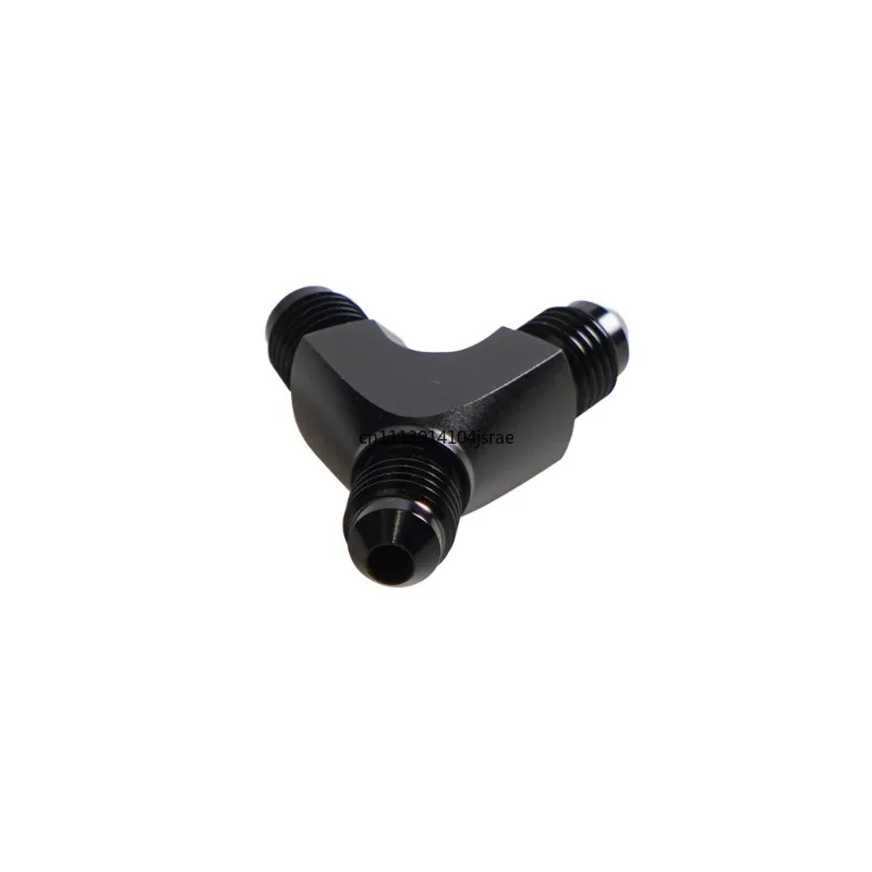 Automotive oil line tee connector an6-an10 aluminum alloy y-fitting oil line modification adapter