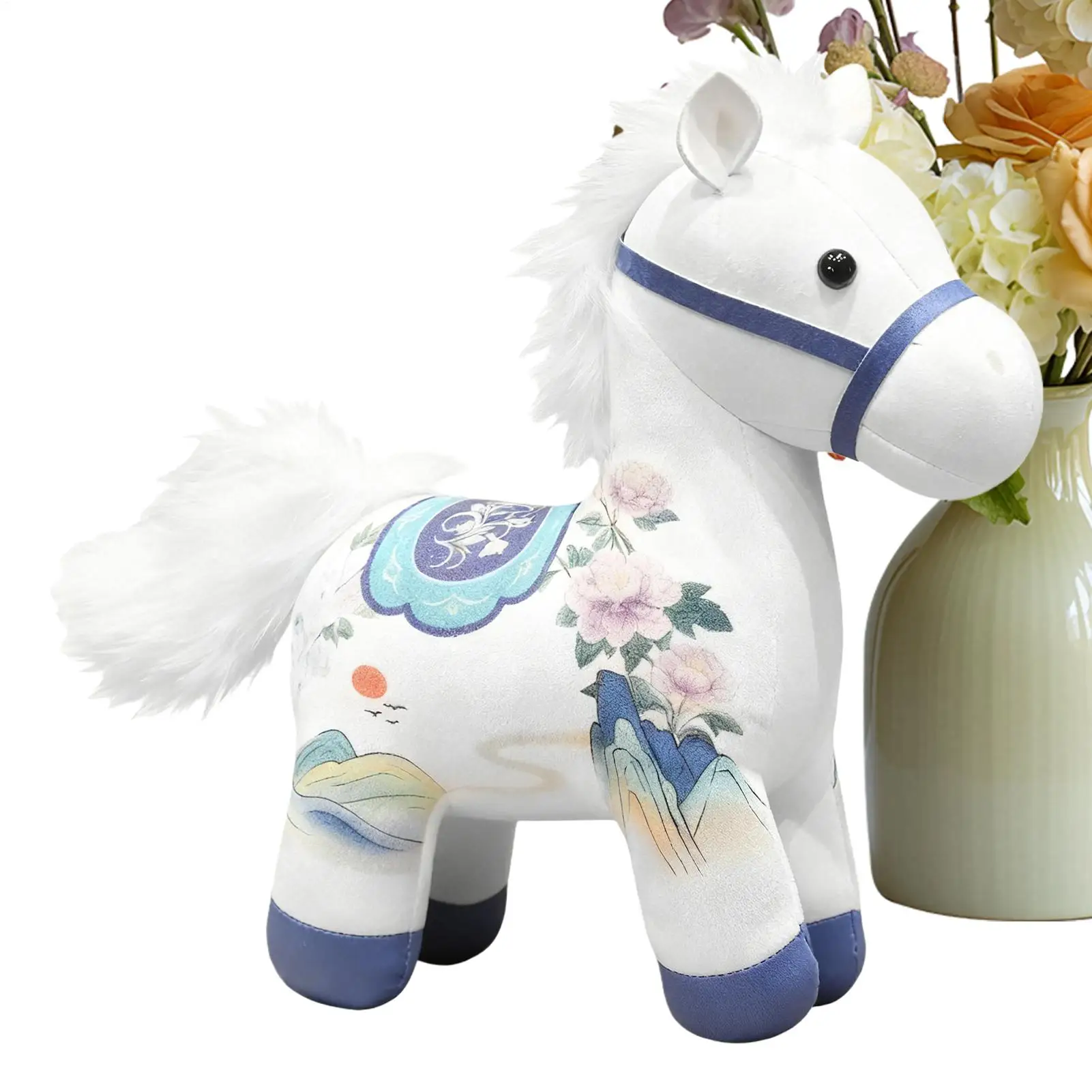 

Плюшевая лошадь, чучело, новогодний талисман, украшения 2026, талисман лошади, плюшевый для автомобиля, домашнего офиса, спальни, гостиной