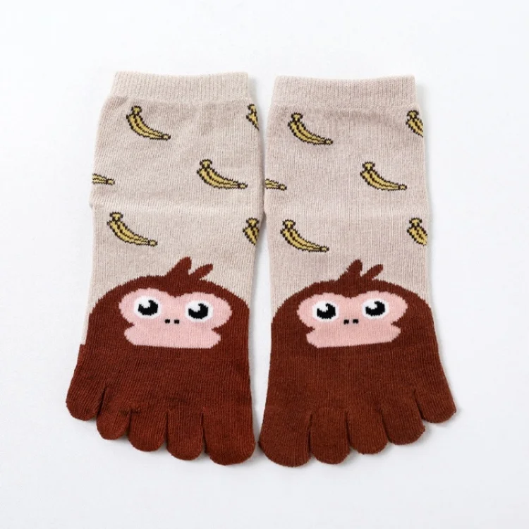 3 Paare/los kinder Socken Für Mädchen Jungen Nette Weiche Fünf Finger Drucken Cartoon Kinder Baby Junge Mädchen Socke 3-12 jahre Vier Jahreszeiten – Detail 5