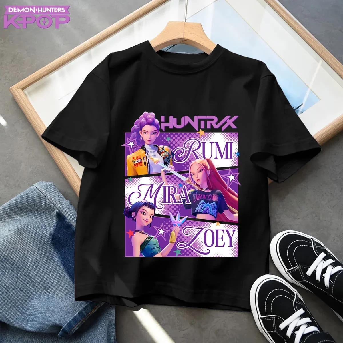 

Летняя детская одежда Kpop Demon Hunters, футболка с короткими рукавами Kpop Demon Hunters Tiger Harajuku, футболка для мальчиков и девочек, подарок