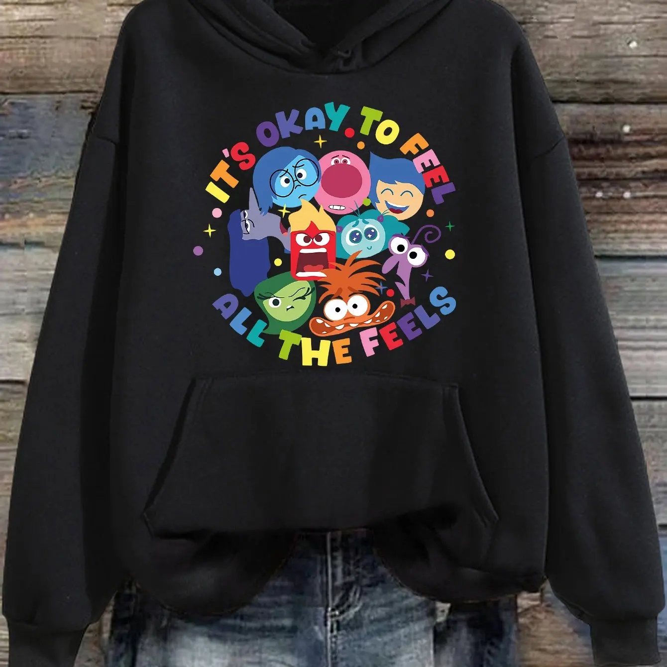 Disney Inside Out sweat à capuche pour femme automne hiver polaire décontracté unisexe pull sweat vêtements à capuche surdimensionné Streetwear