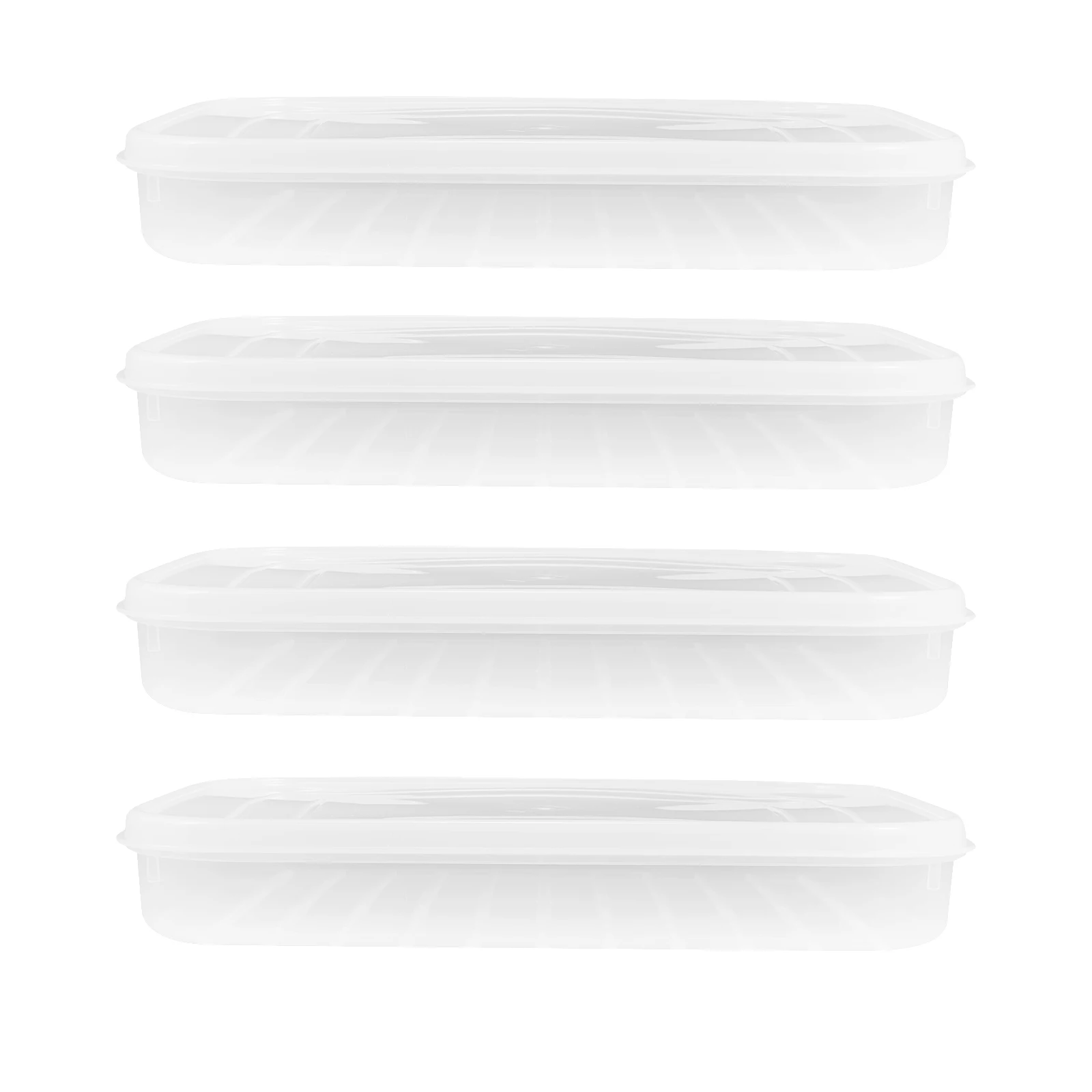 

4Pcs Transparent Stackable Food Storage Container For Fridge Cold Meat Bacon Keeper Box Produce Saver Clear Meat Container