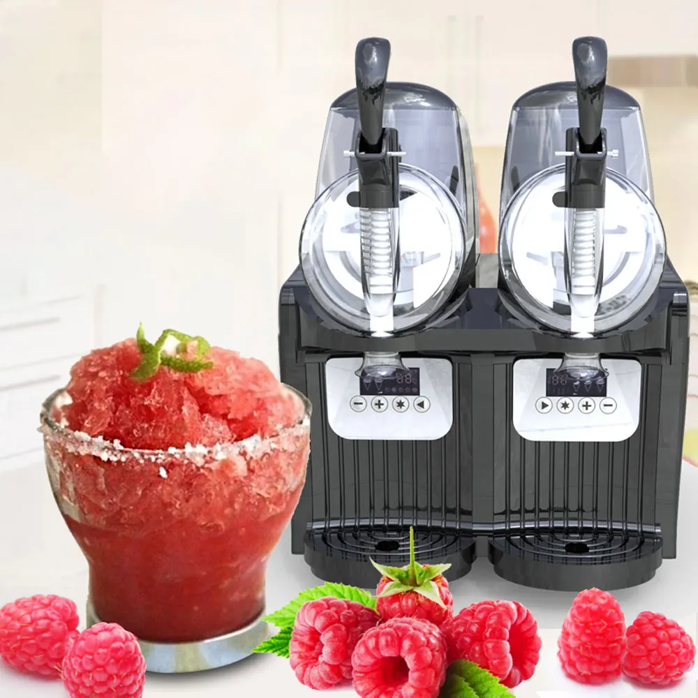 

2.5L*2 Commercial Slush Making Machine Frozen Juicer Automatic Double-cylinder Snow Melting Machine Cold Drink Machine