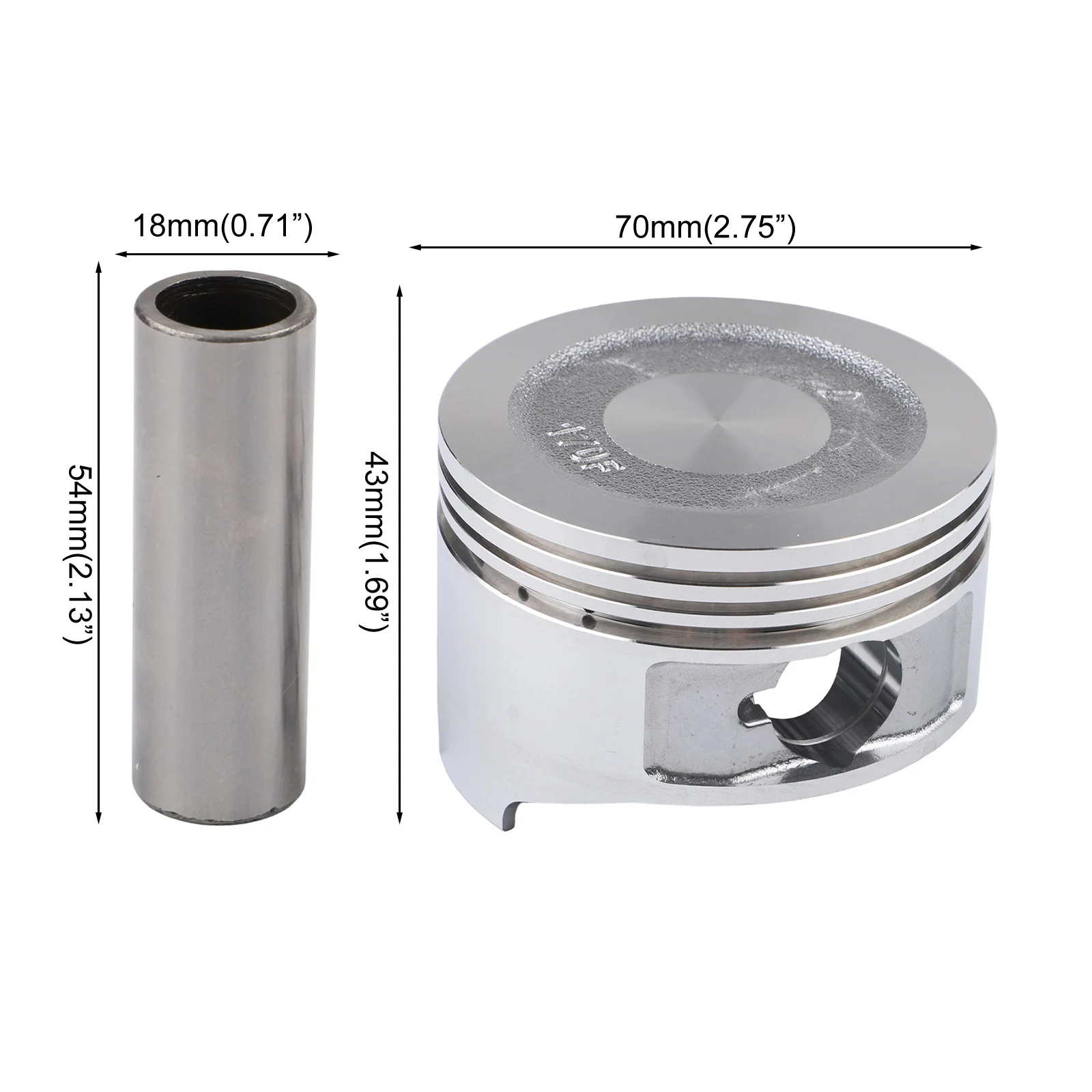 70mm Top for Piston Kit for Predator 212 Engine 224cc For GX160 For GX200 5.5HP 6.5HP Bike Go Kart Engine Service Projects