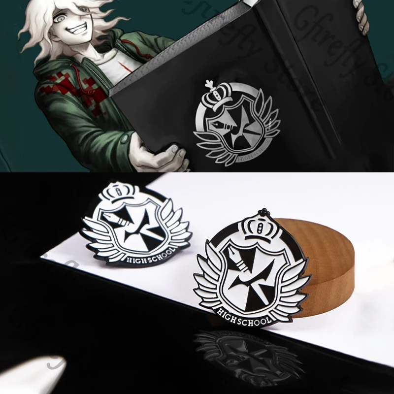 

Danganronpa Nagito Komaeda Metal Plaque Brooch Badge Cosplay Emblem Breastpin Clothes Backpacks Accessories Ornaments Mascot