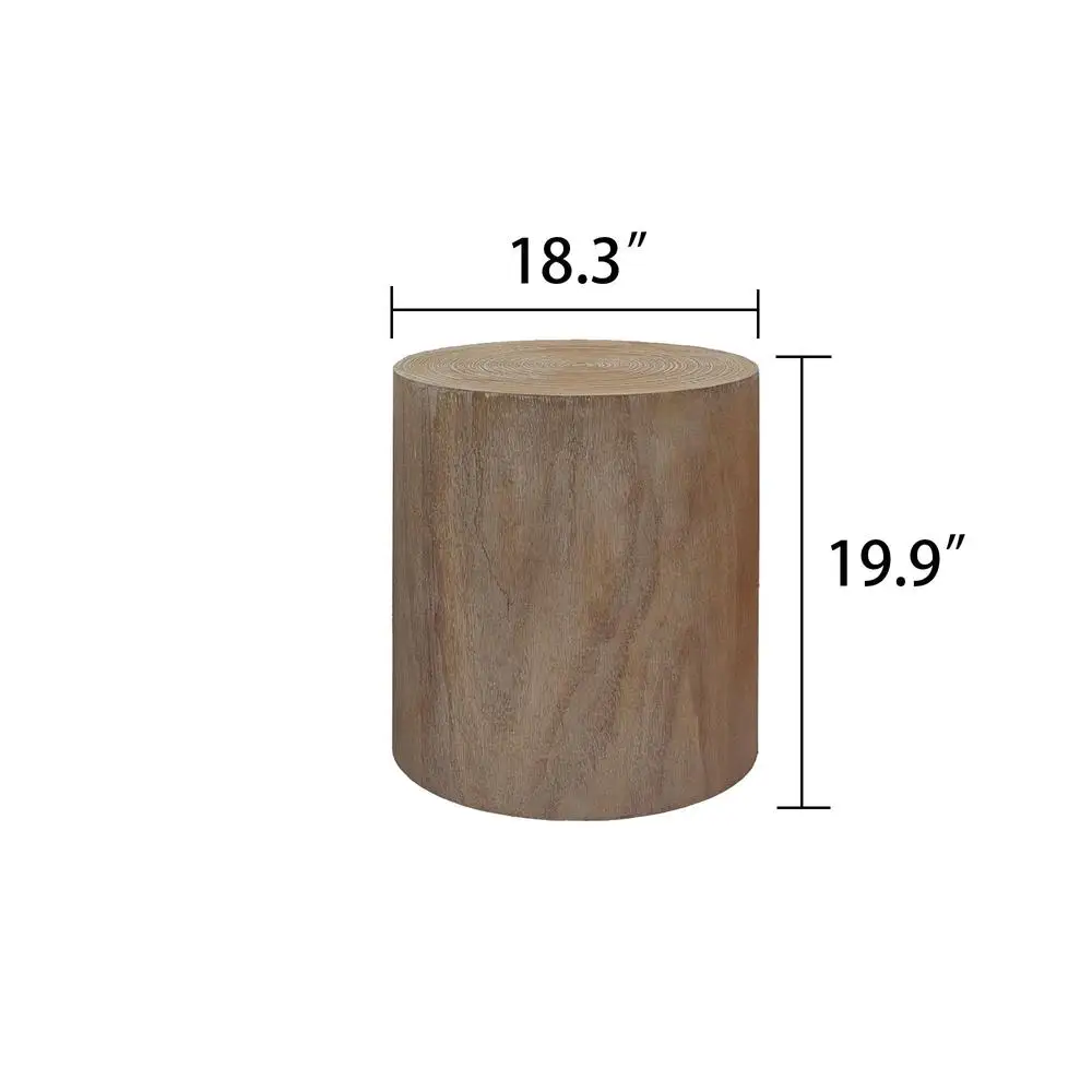 Rustic Wood Stump Tables Set of 3 Accent End Coffee Plant Stand Decorative Nesting Cylindrical